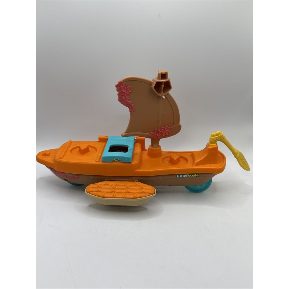 Fisher Price Little People Disney Princess Moana Maui Canoe Raft‎ Boat Water